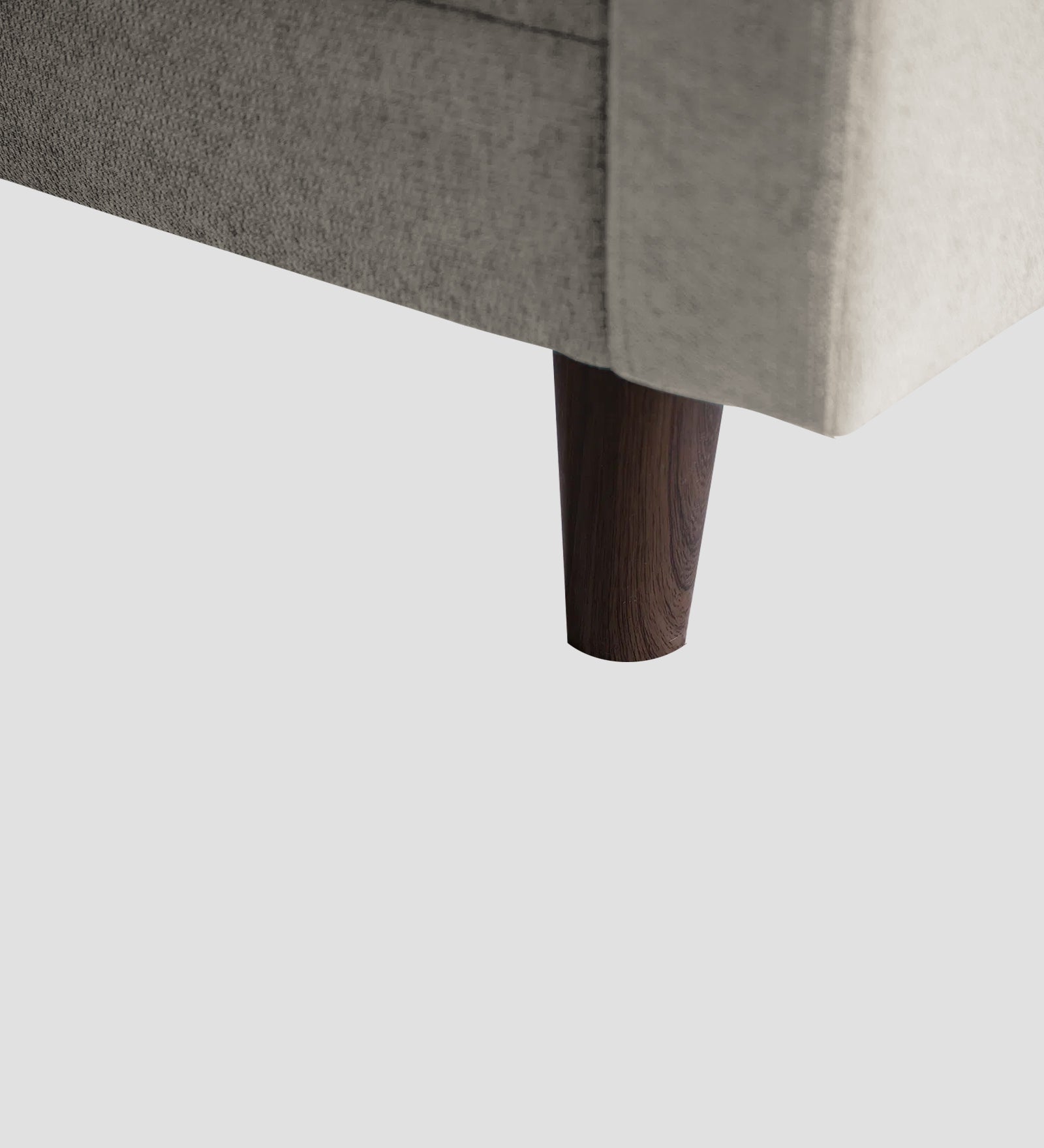 Noha Fabric 1 Seater Sofa In Ash Grey Colour - Febonic Living