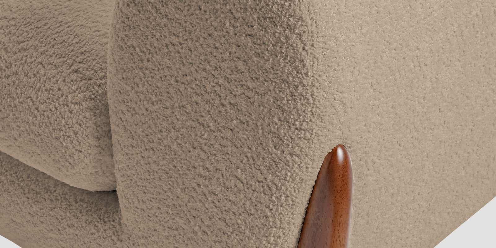 Boko Boucle 2 Seater Sofa In Mushroom Beige Colour - Febonic Living