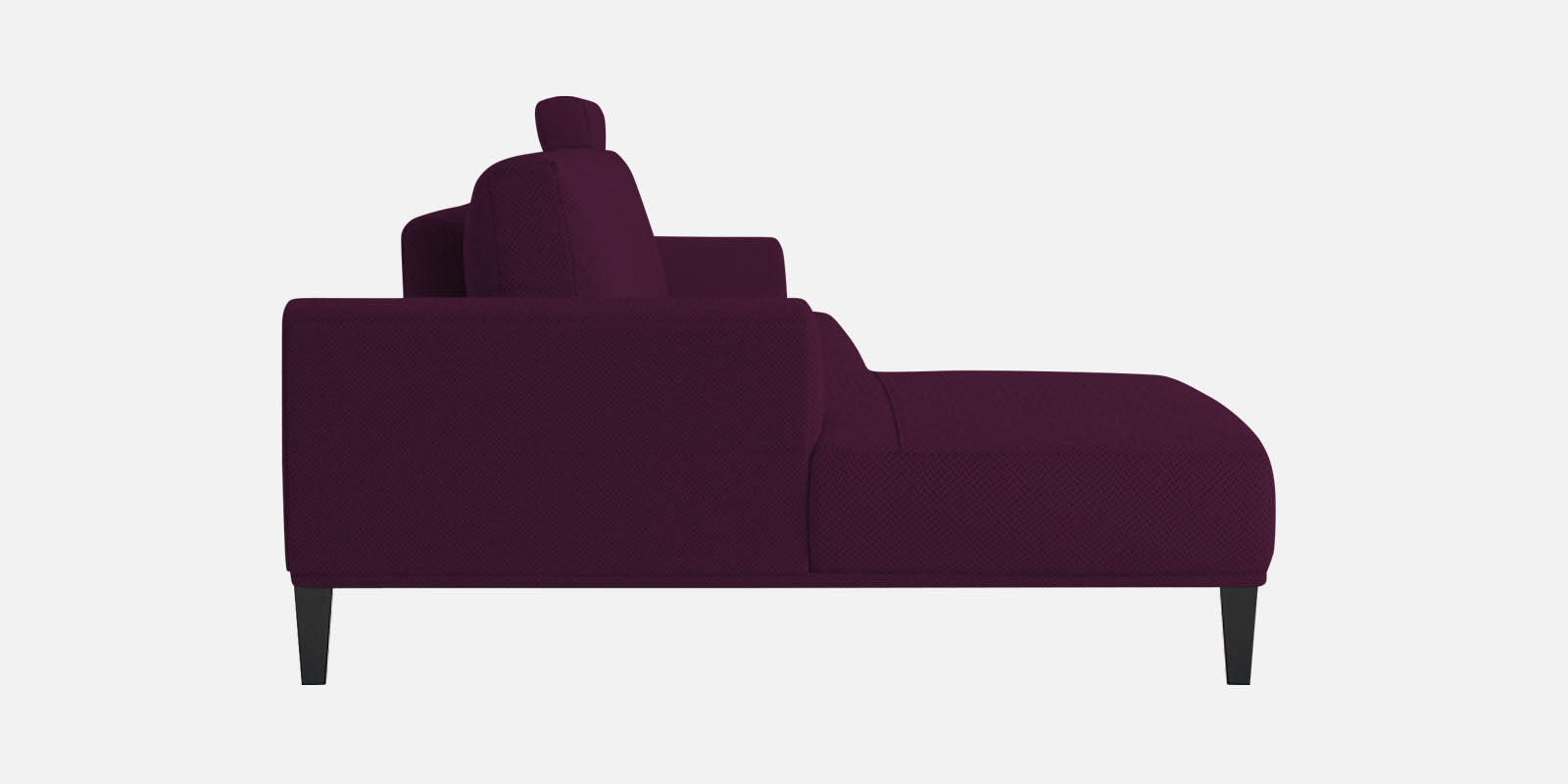 Como Fabric LHS Sectional Sofa (3+Lounger) In Greek Purple Colour - Febonic Living