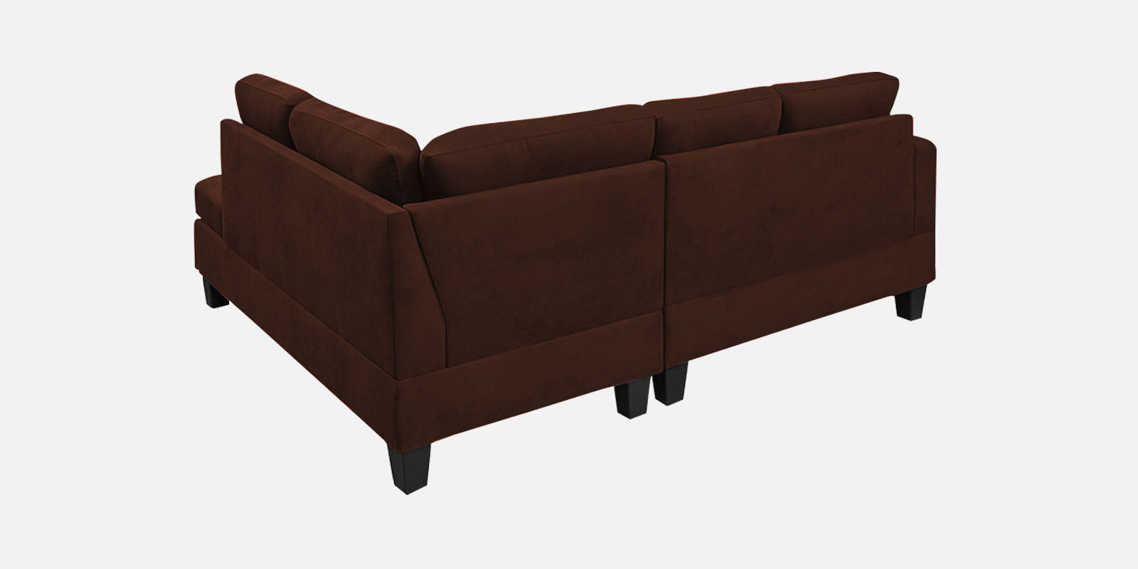 Thomas Fabric LHS Sectional Sofa (2+Lounger) In Coffee Brown Colour - Febonic Living