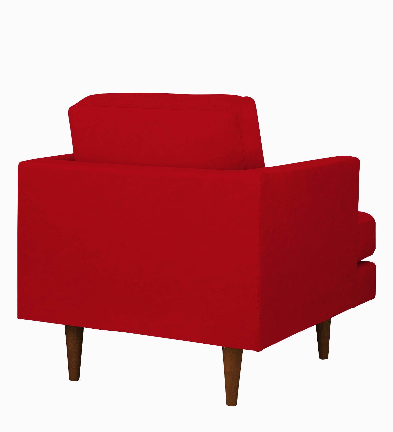 Motra Velvet 1 Seater Sofa In Berry Maroon Colour - Febonic Living