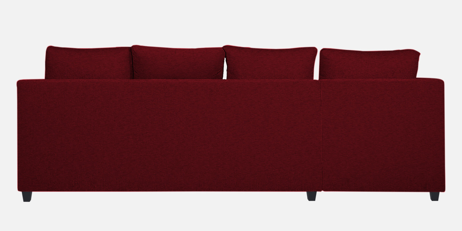 Nebula Fabric RHS Sectional Sofa (3+Lounger) In Ruby Red Colour - Febonic Living