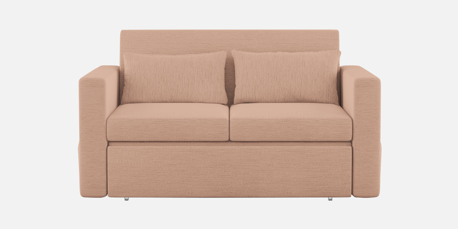 River Fabric 2 Seater Pull Out Sofa Cum Bed In Cosmic Beige Colour - Febonic Living