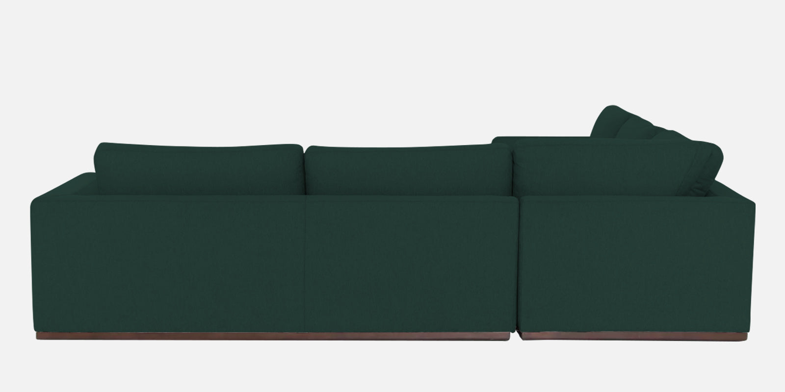 Freedom Velvet 6 Seater RHS Corner Sofa In Forest Green Colour With Ottoman - Febonic Living
