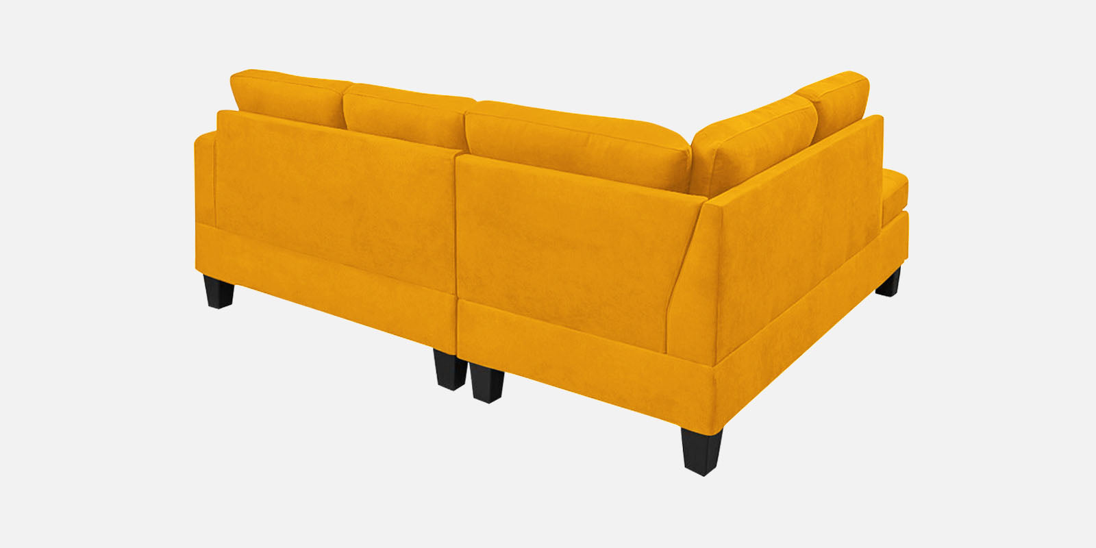 Thomas Fabric RHS Sectional Sofa (2+Lounger) In Bold Yellow Colour - Febonic Living