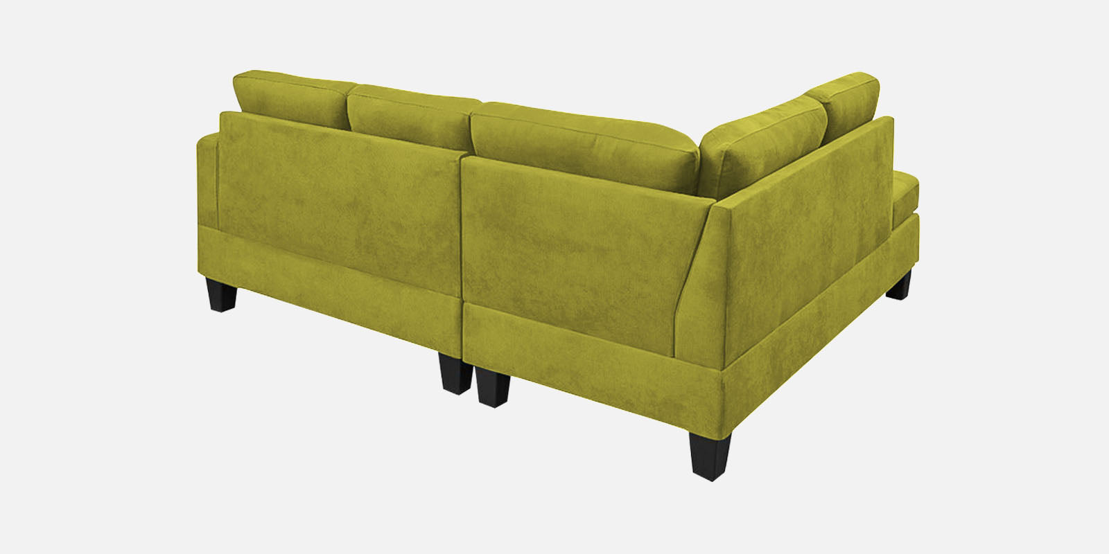 Thomas Fabric RHS Sectional Sofa (2+Lounger) In Parrot Green Colour - Febonic Living