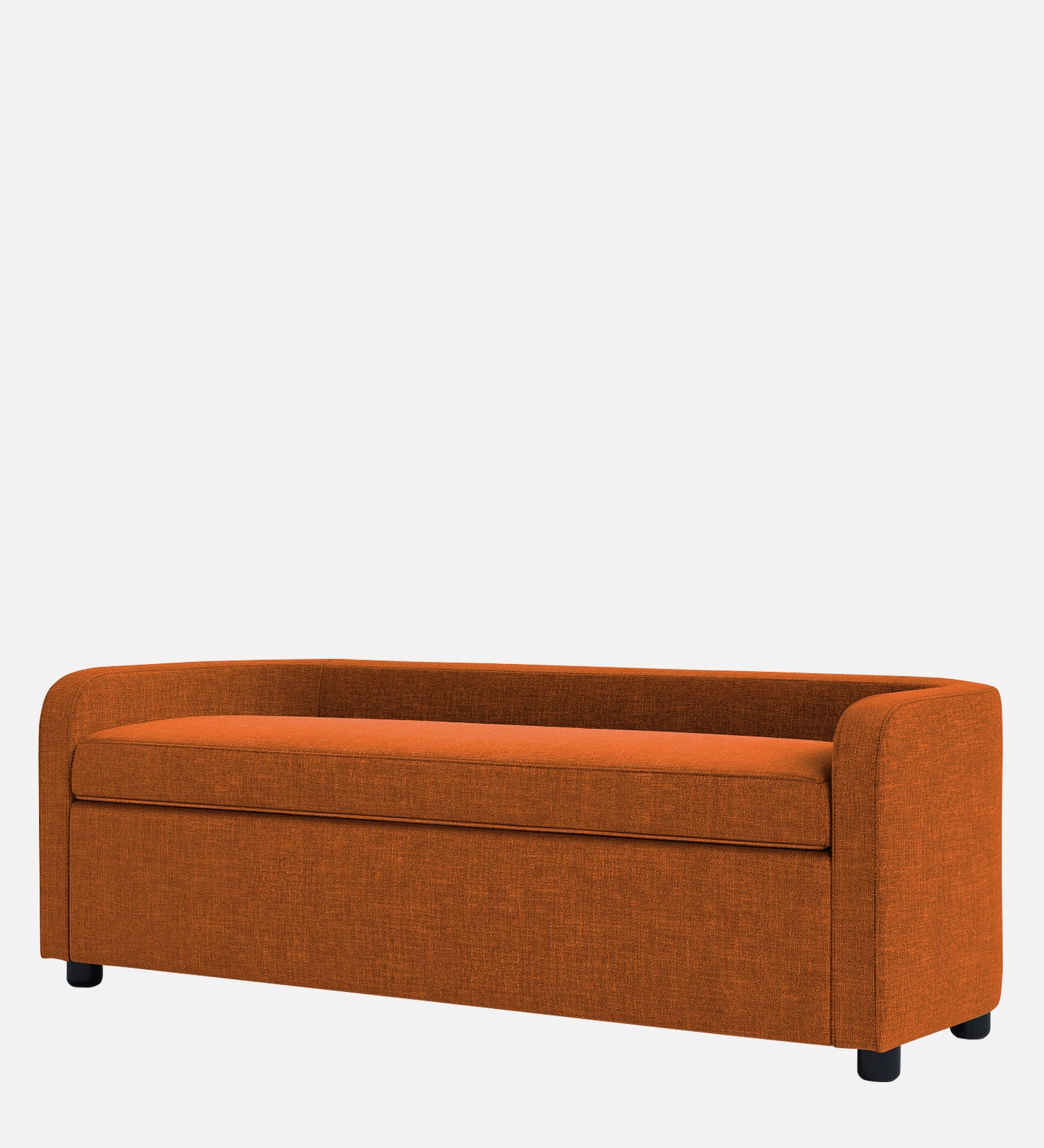 Cooper Fabric Storage Bench In Vivid Orange Colour - Febonic Living