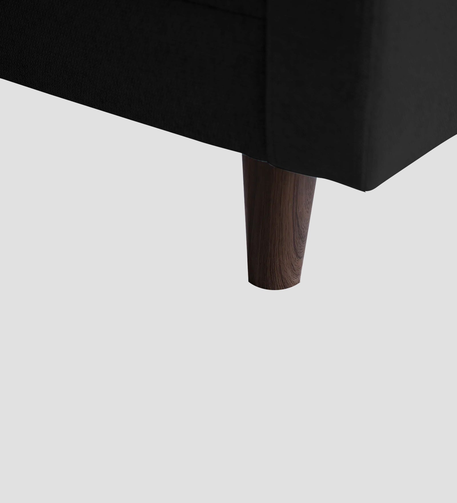 Noha Fabric 1 Seater Sofa In Zed Black Colour - Febonic Living