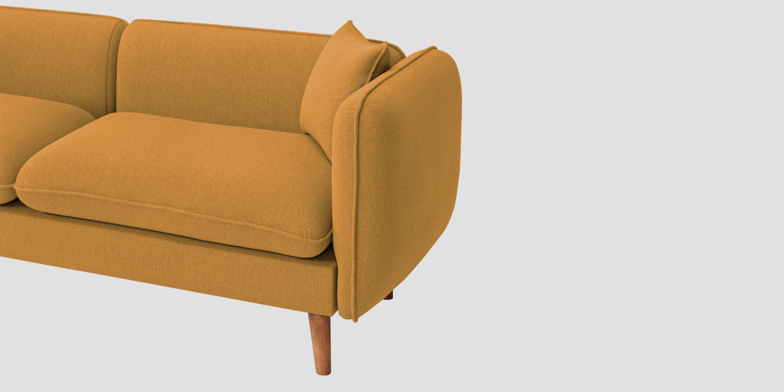 Reva Fabric 2 Seater Sofa In Corn Yellow Colour - Febonic Living