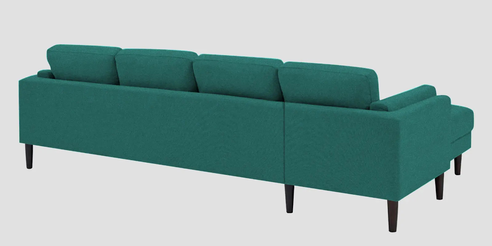 Creata Fabric RHS Sectional Sofa (3+Lounger) In Sea Green Colour Febonic Living