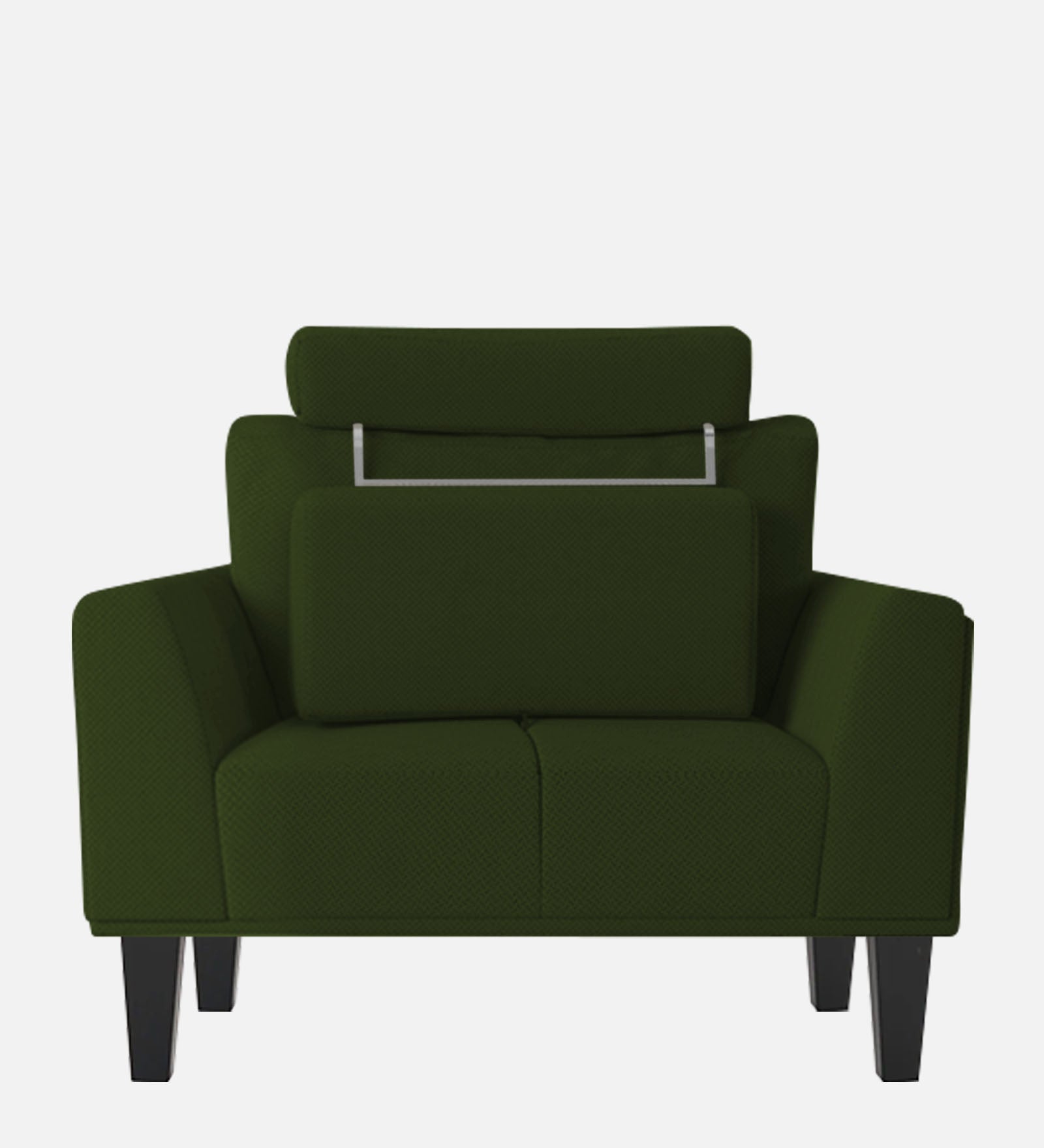Como Fabric 1 Seater Sofa In Olive Green Colour - Febonic Living