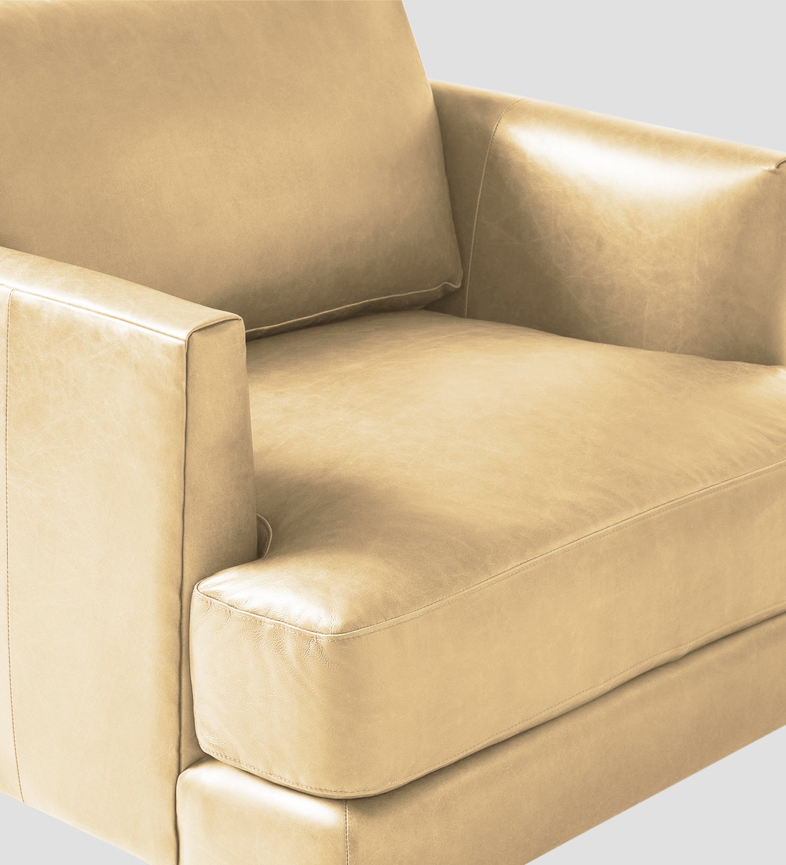 Sterio Leatherette 1 Seater Sofa In Peach Beige Colour - Febonic Living