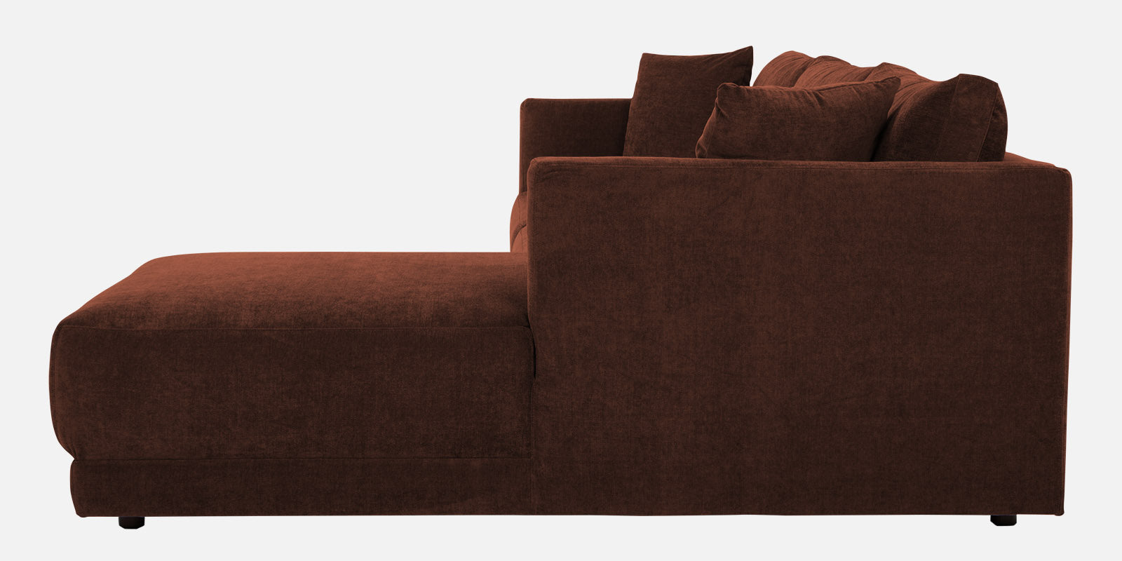 Northern Fabric LHS Sectional Sofa (3+Lounger) In Coffee brown Colour - Febonic Living