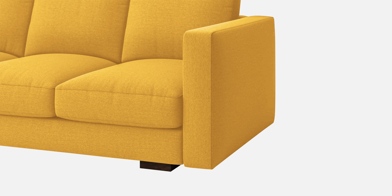 Messy Fabric 3 Seater Sofa In Bold Yellow Colour - Febonic Living