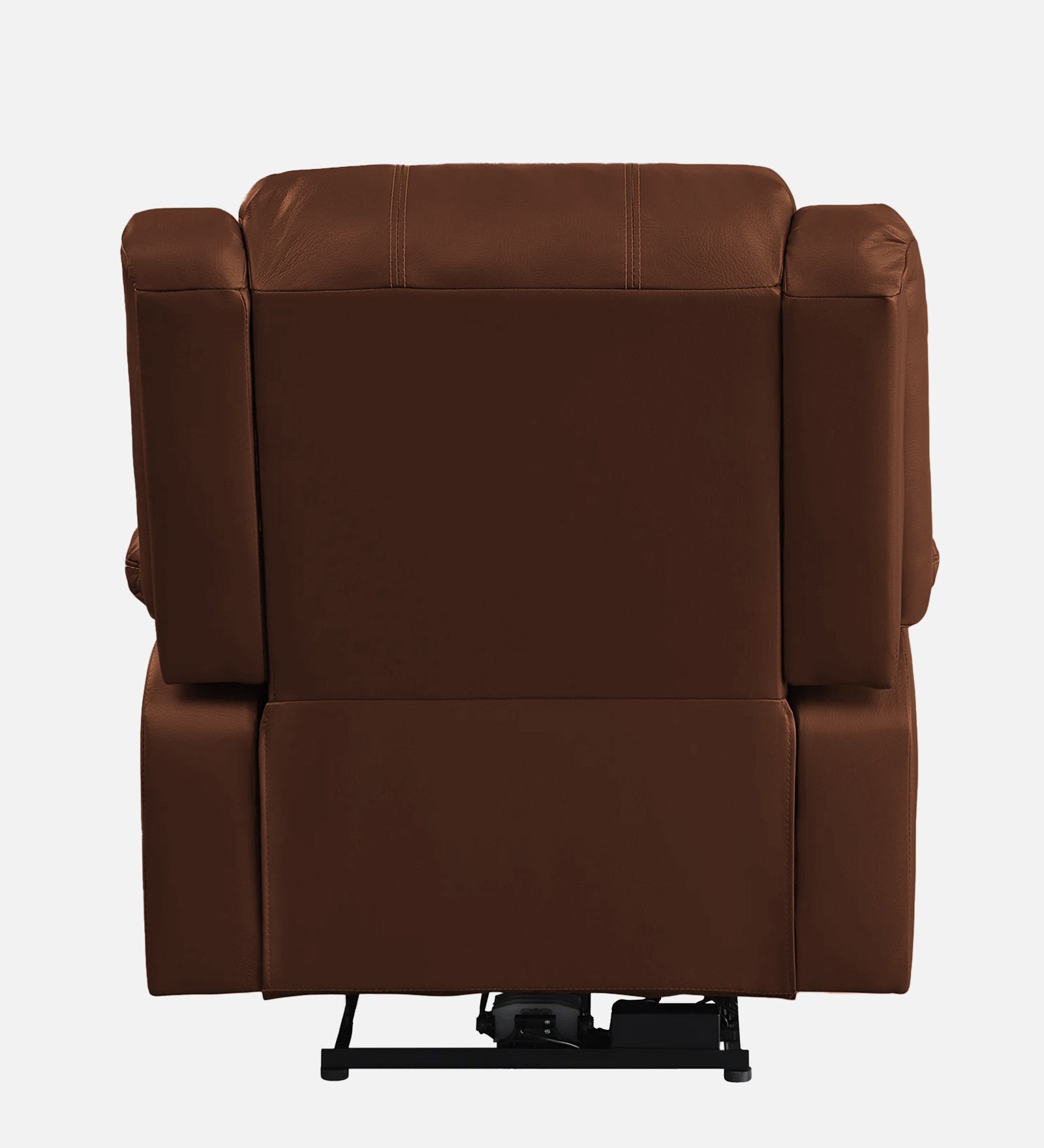 Santo Leatherette 1 Seater Motorized Recliner In Clay Brown Leather Finish - Febonic Living