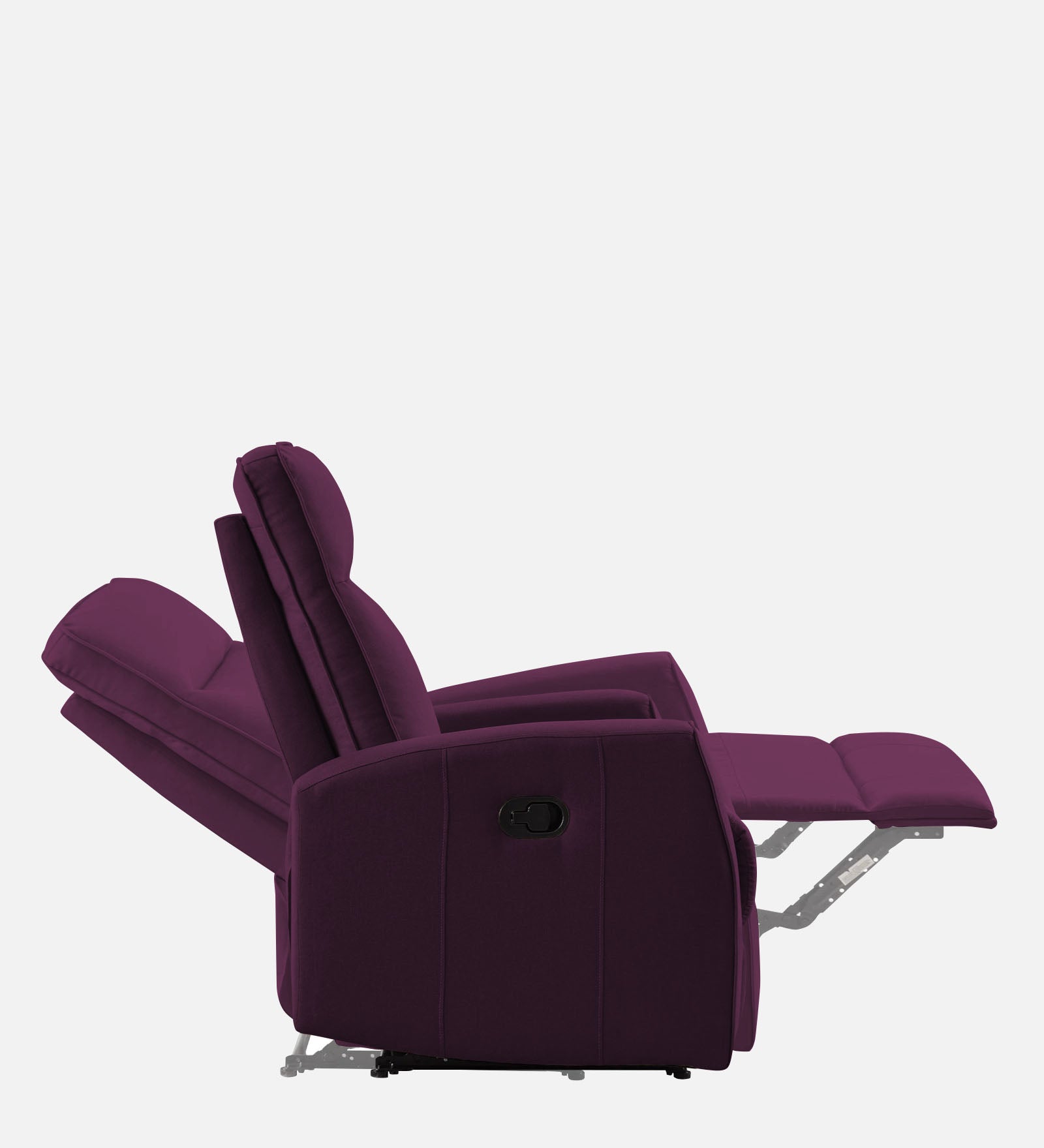 Logan Fabric 1 Seater Manual Recliner In Greek Purple Colour - Febonic Living