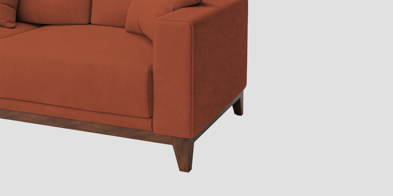 Luca Fabric 3 Seater Sofa In Royal Orange Colour - Febonic Living