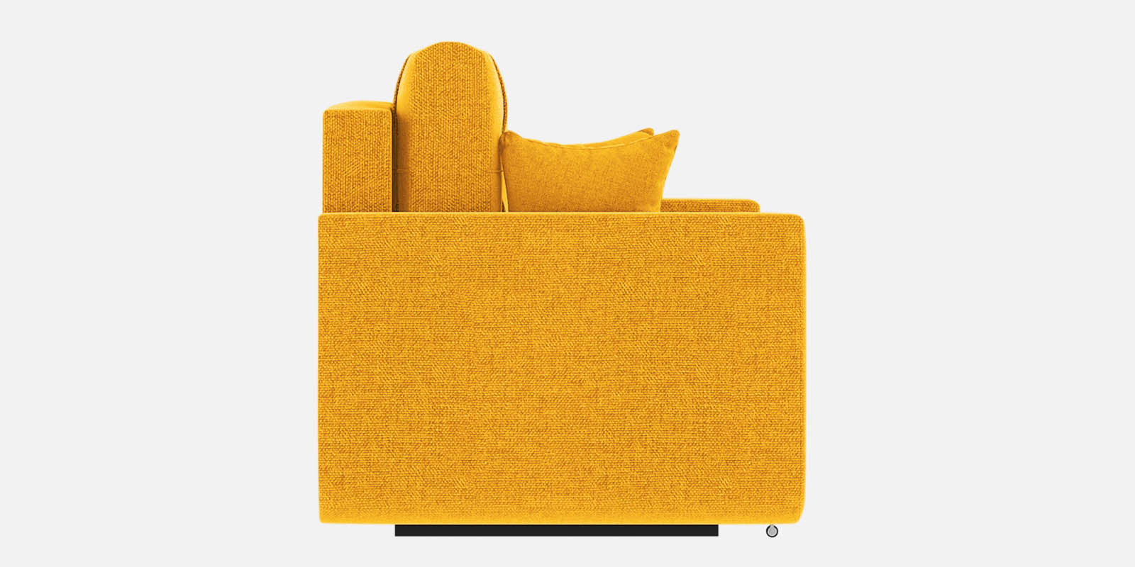 Ines Fabric 3 Seater Pull Out Sofa Cum Bed In Bold Yellow Colour With Storage - Febonic Living
