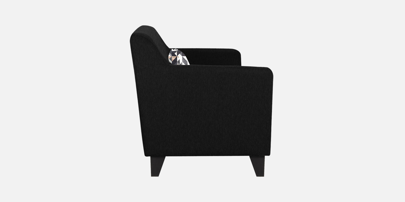 Melaan Fabric 2 Seater Sofa In Zed Black Colour - Febonic Living