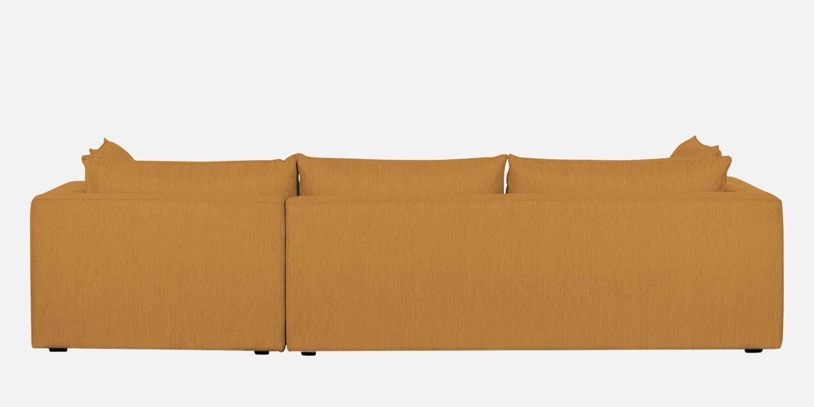 Ziggy Fabric RHS Sectional Sofa (3+Lounger) In Corn Yellow Colour - Febonic Living