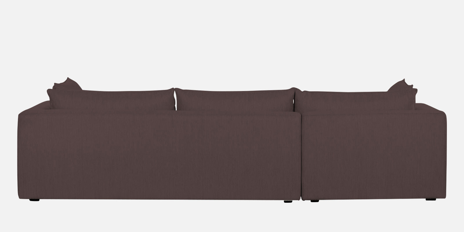 Ziggy Fabric LHS Sectional Sofa (3+Lounger) In Night Brown Colour - Febonic Living
