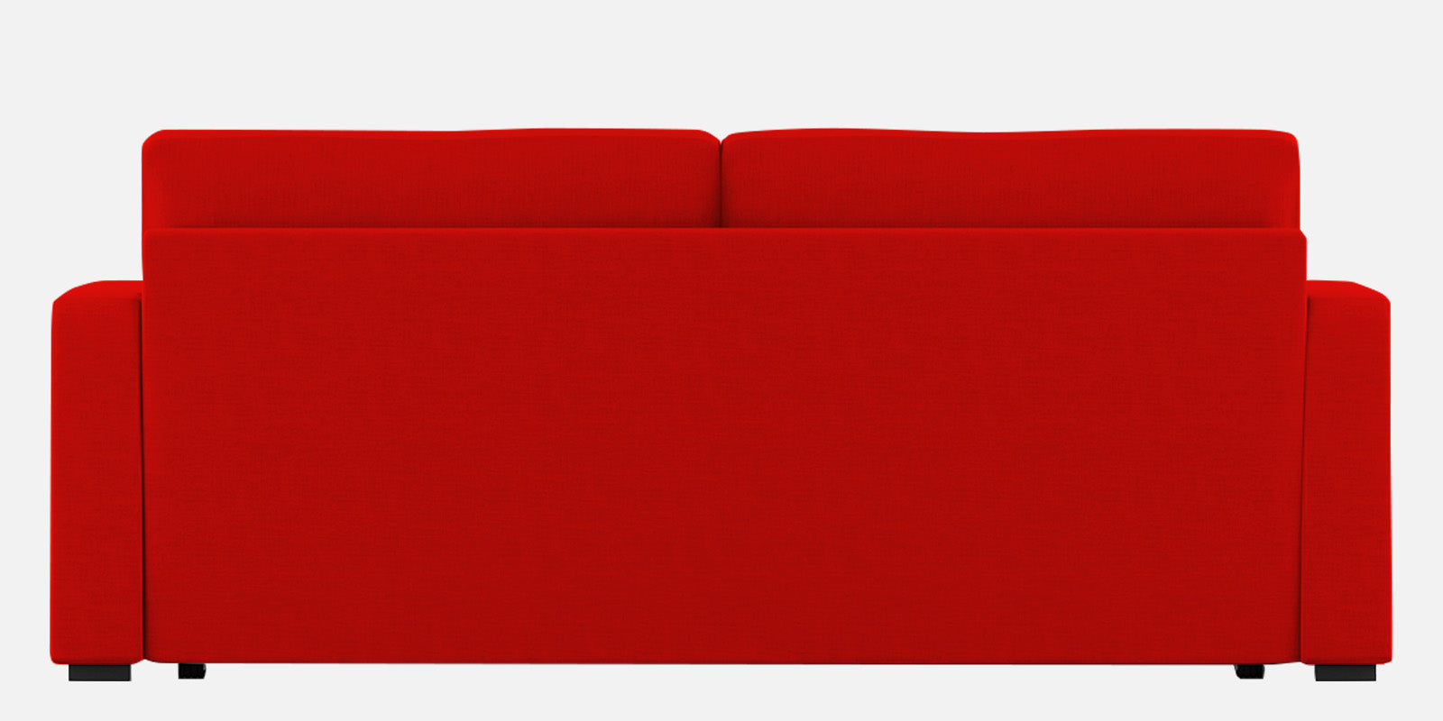 Rocky Fabric 3 Seater Pull Out Sofa Cum Bed In Ruby Red Colour With Storage - Febonic Living