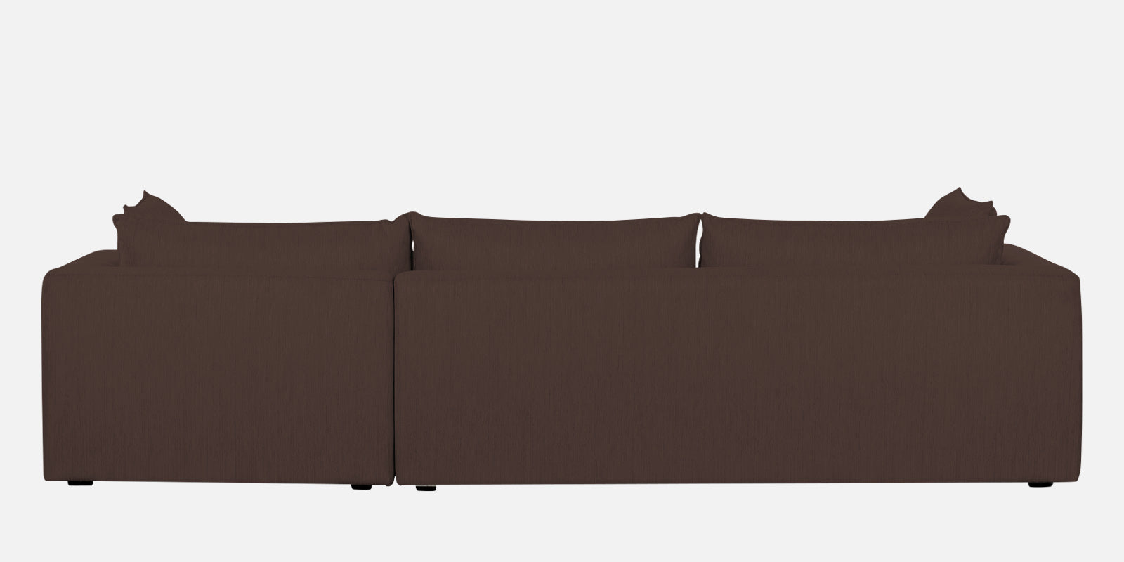 Ziggy Fabric RHS Sectional Sofa (3+Lounger) In Caramel Brown Colour - Febonic Living