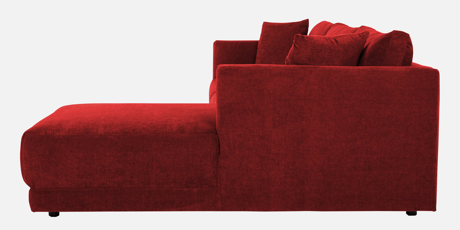 Northern Fabric LHS Sectional Sofa (3+Lounger) In Blood Maroon Colour - Febonic Living