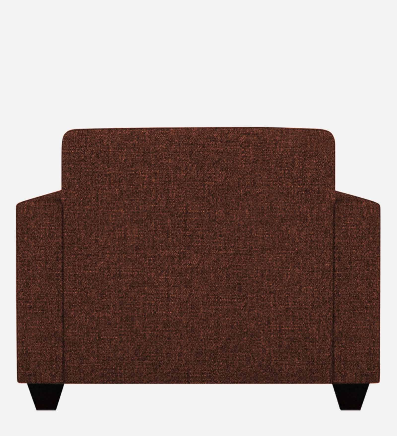 Nebula Fabric 1 Seater Sofa in Coffee Brown Colour