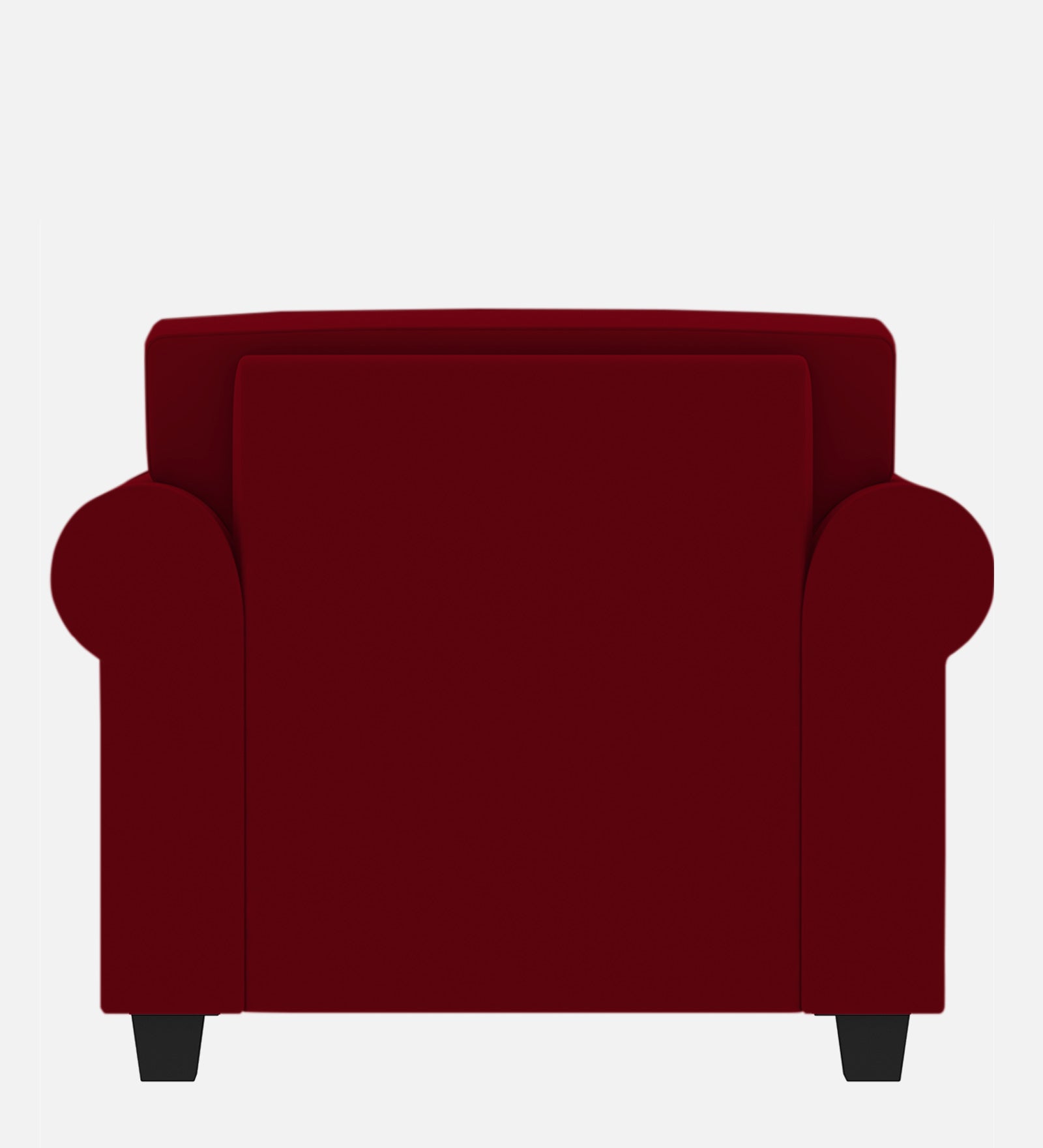 Numonk Velvet 1 Seater Sofa In Cherry Red Colour - Febonic Living