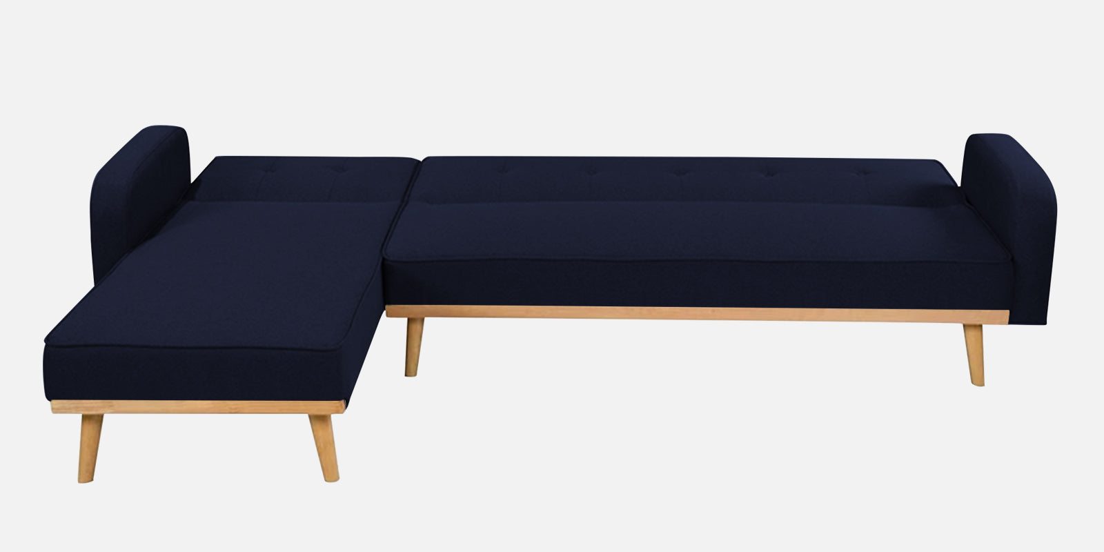 Zuno Fabric RHS Convertible Sofa Cum Bed In Royal Blue Colour - Febonic Living