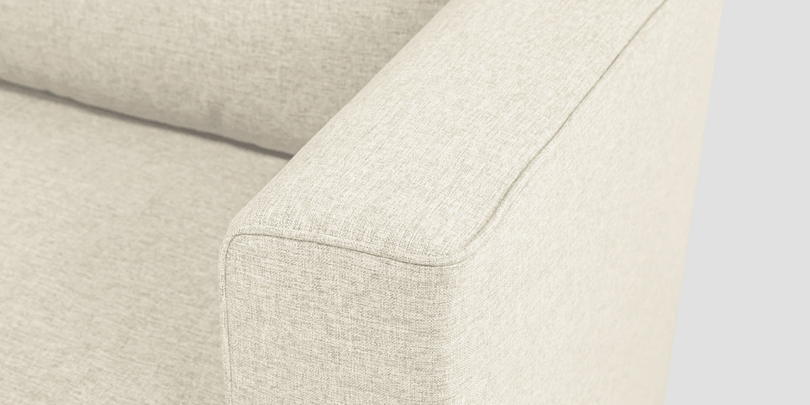 Kenia Fabric 2 Seater Foldable Sofa Cum Bed In Ivory cream Colour - Febonic Living
