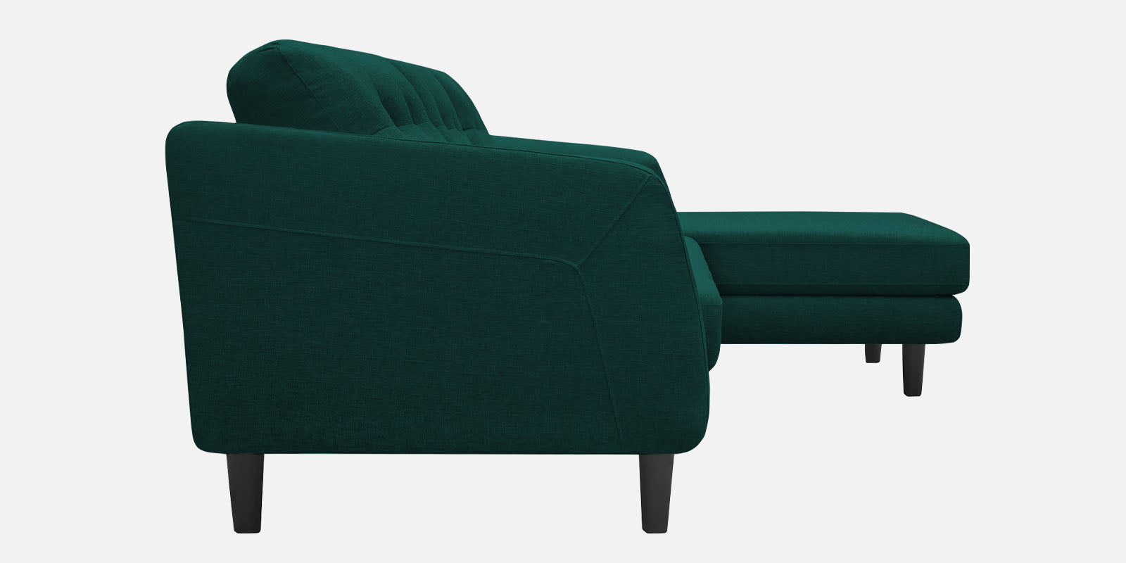 Natasha Velvet LHS Sectional Sofa (3+Lounger) In Forest Green Colour - Febonic Living