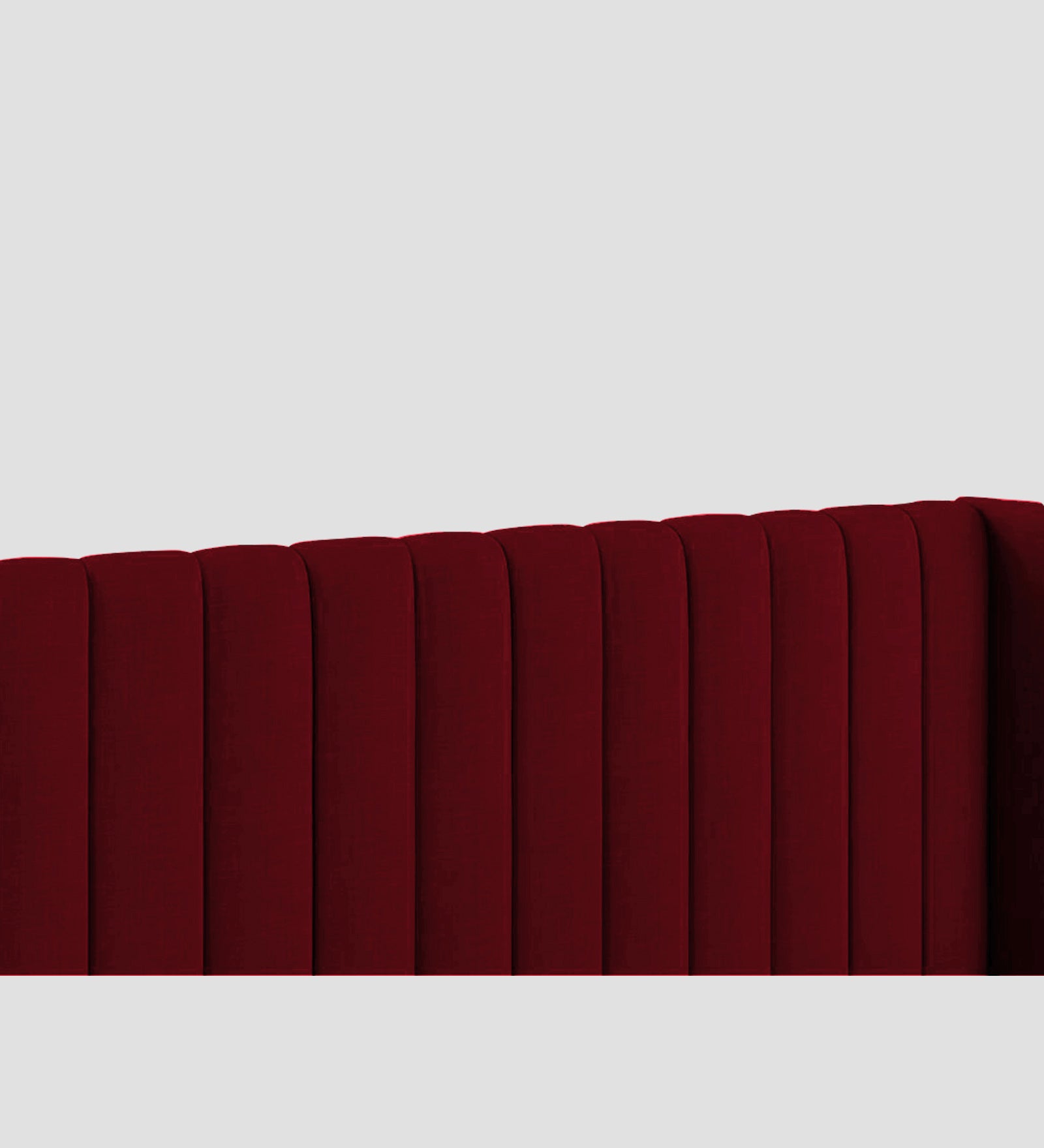 Colina Fabric Upholstered King Size Bed In Ruby Red Colour With Box Storage - Febonic Living