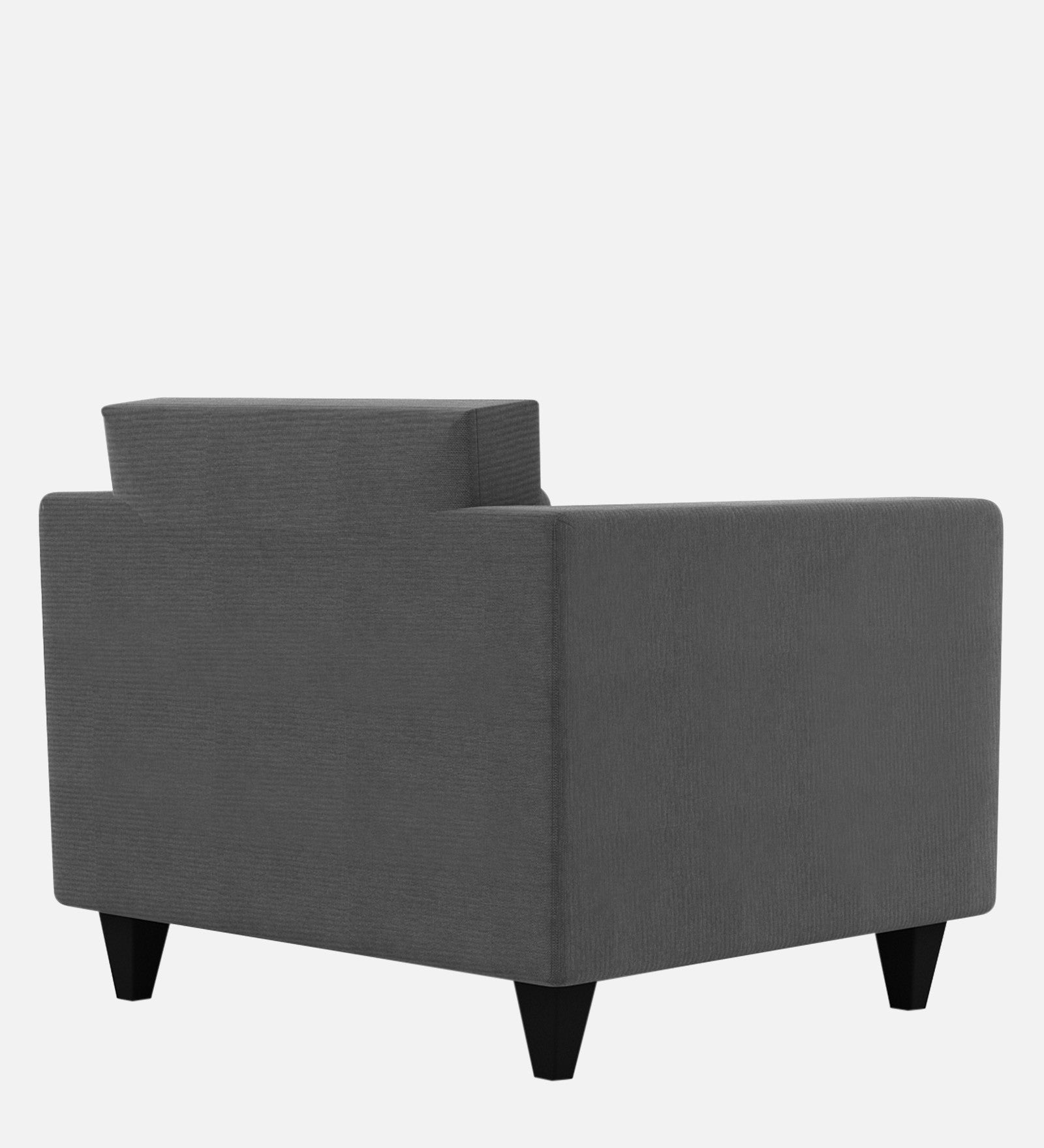 Nipul Fabric 1 Seater Sofa In Charcoal Grey Colour - Febonic Living