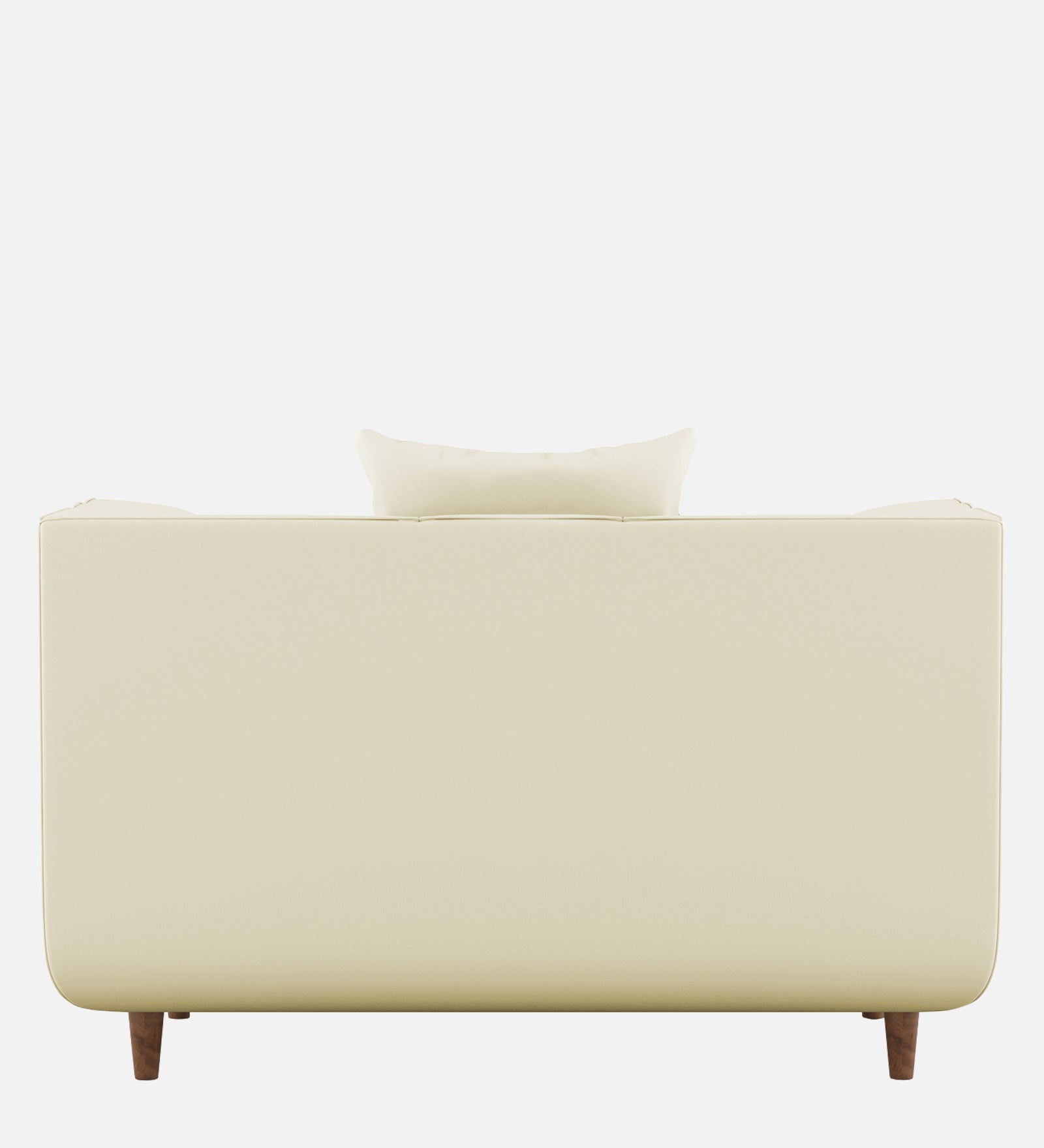 Sumo Velvet 1 Seater Sofa In Warm White Colour - Febonic Living