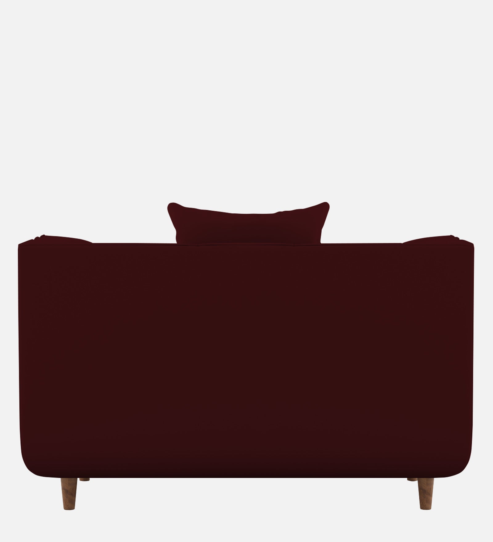 Sumo Velvet 1 Seater Sofa In Blood Maroon Colour - Febonic Living