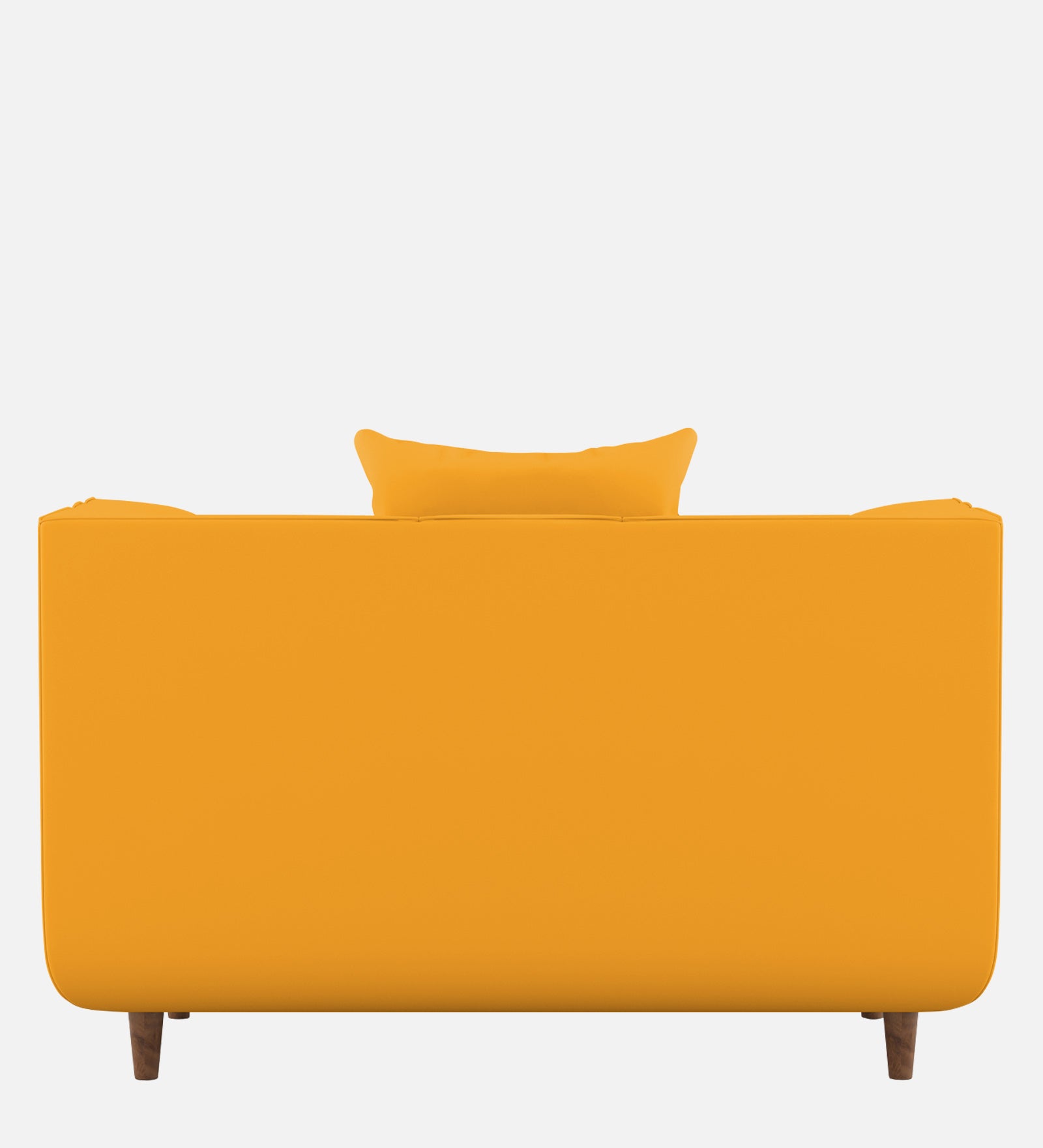 Sumo Velvet 1 Seater Sofa In Safforn Yellow Colour - Febonic Living