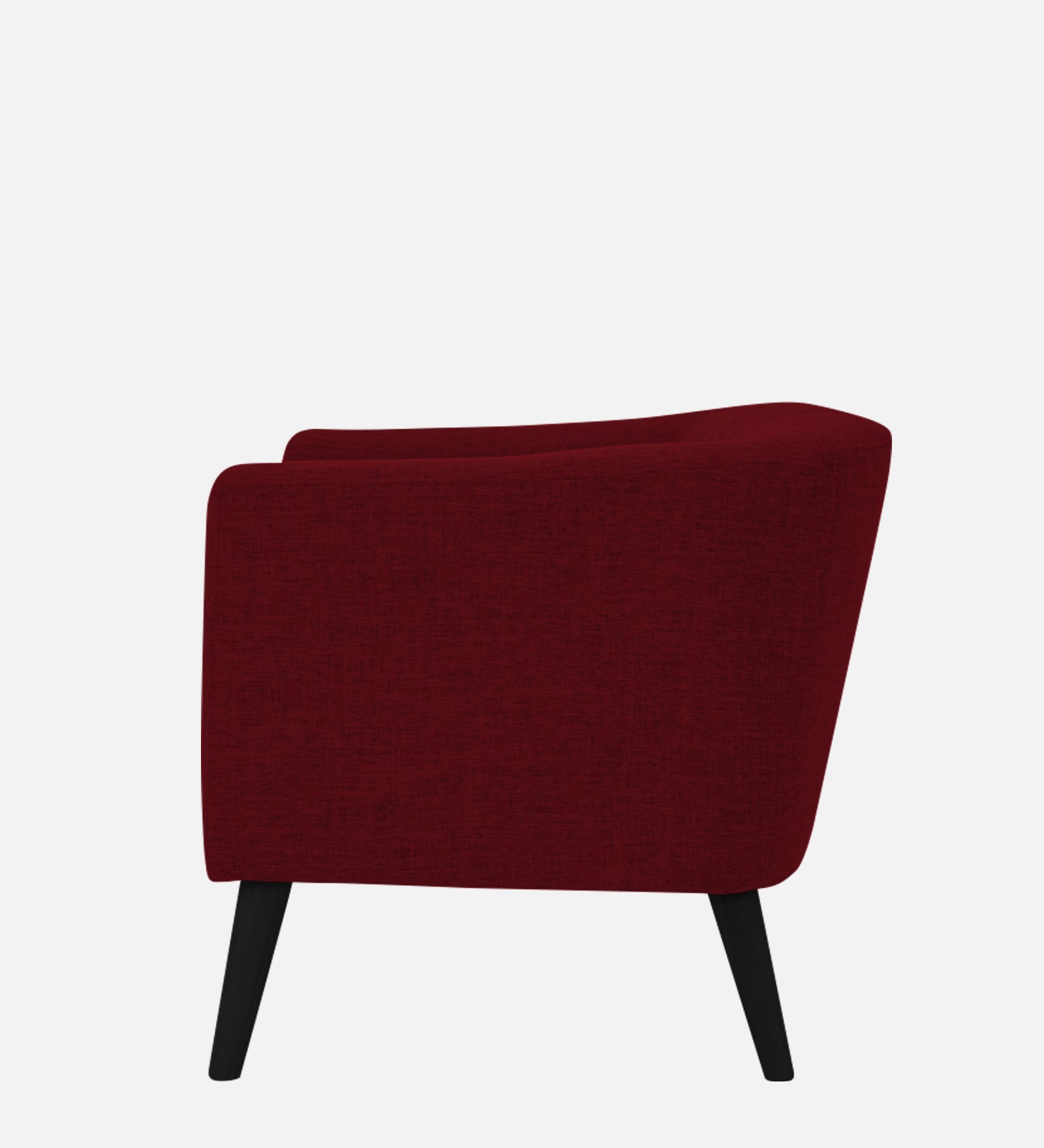 Casper Fabric 1 Seater Sofa In Ruby Red Colour - Febonic Living