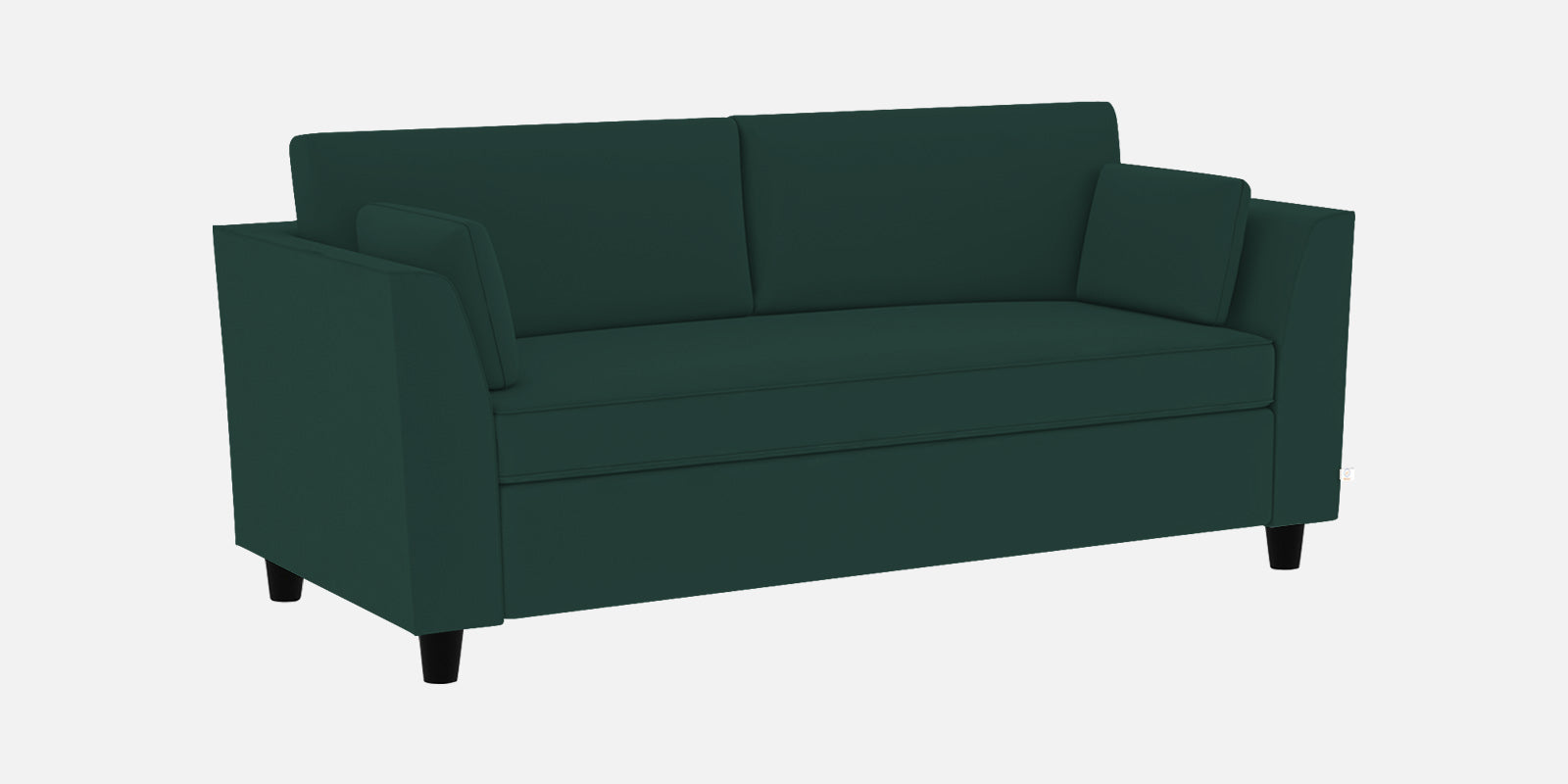 Bristo Velvet 3 Seater Sofa In Forest Green Colour With Storage - Febonic Living