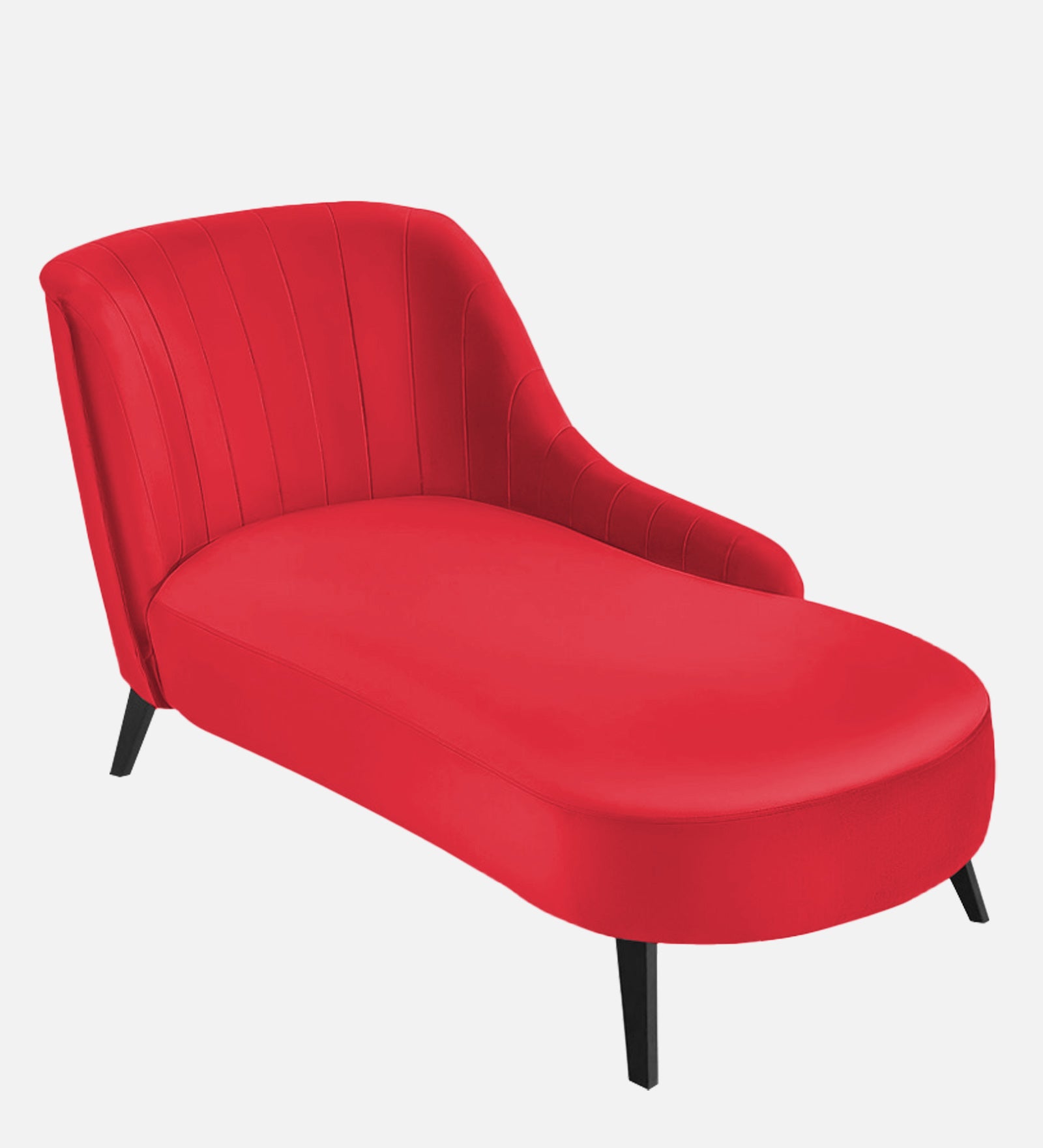 Flora Velvet RHS Chaise Lounger In Ox Blood Maroon Colour - Febonic Living