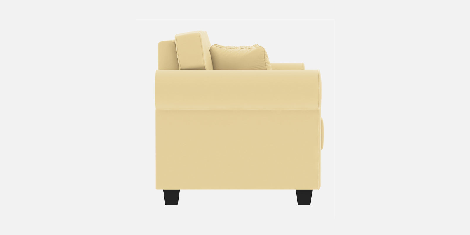 Numonk Velvet 3 Seater Sofa In Sandy Beige Colour - Febonic Living