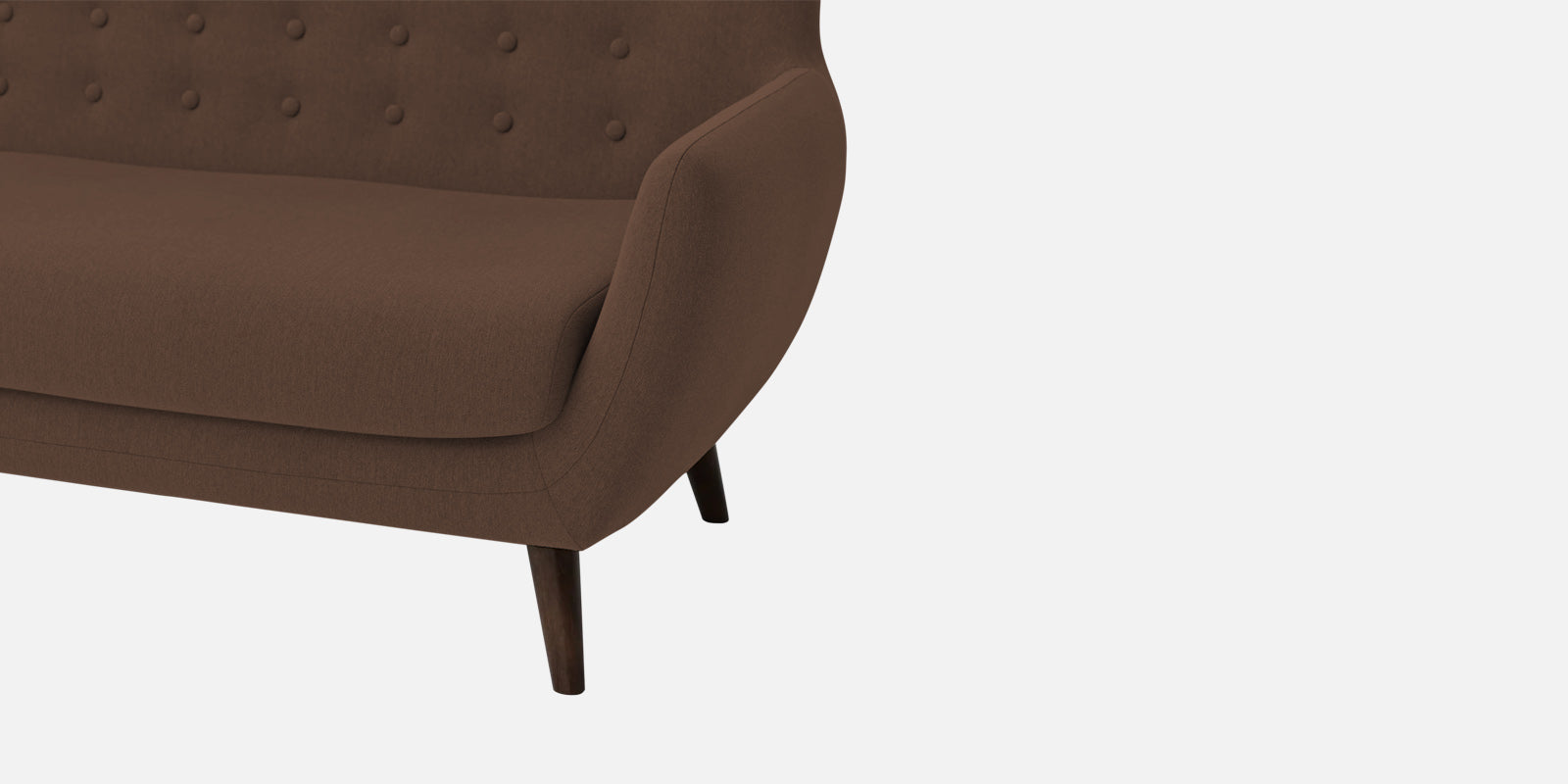 Goofy Fabric 2 Seater Sofa In Ash Brown Colour - Febonic Living