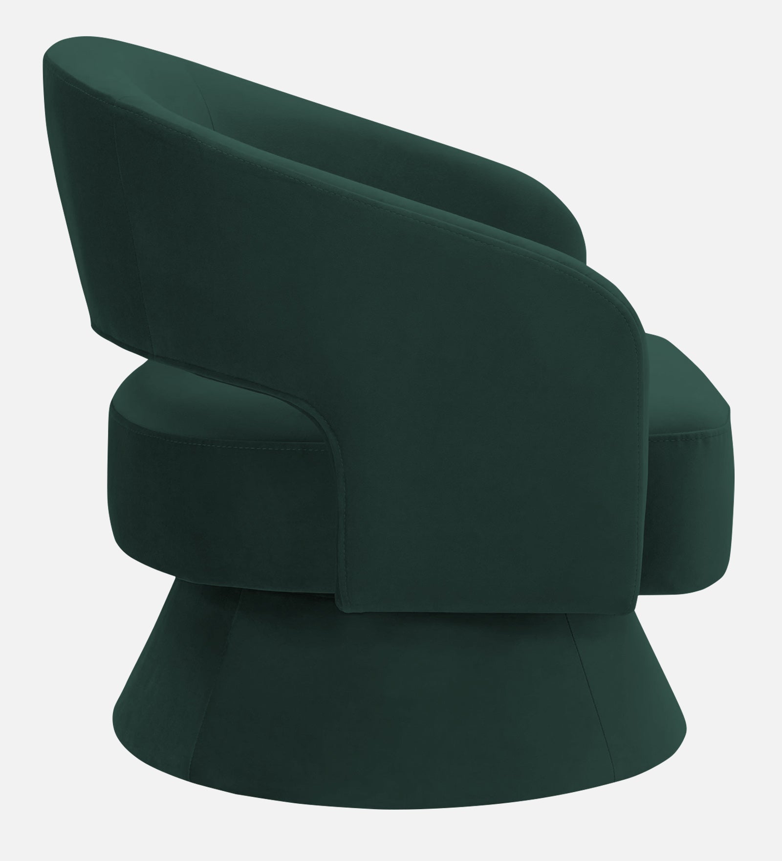 Pendra Velvet Swivel Chair In Forest Green Colour - Febonic Living