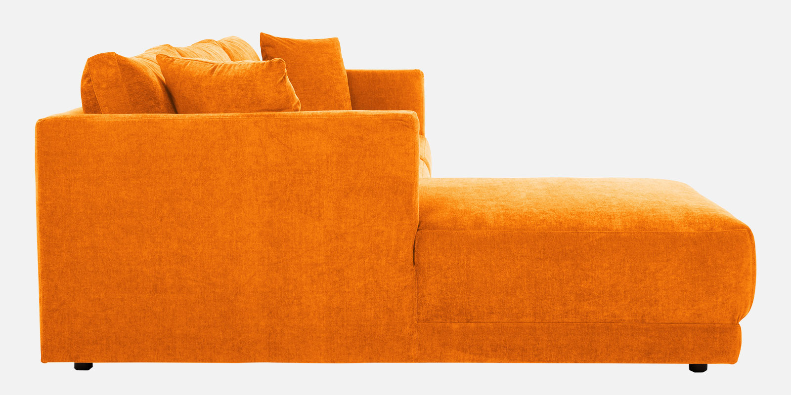 Northern Fabric RHS Sectional Sofa (3+Lounger) In Vivid orange Colour - Febonic Living