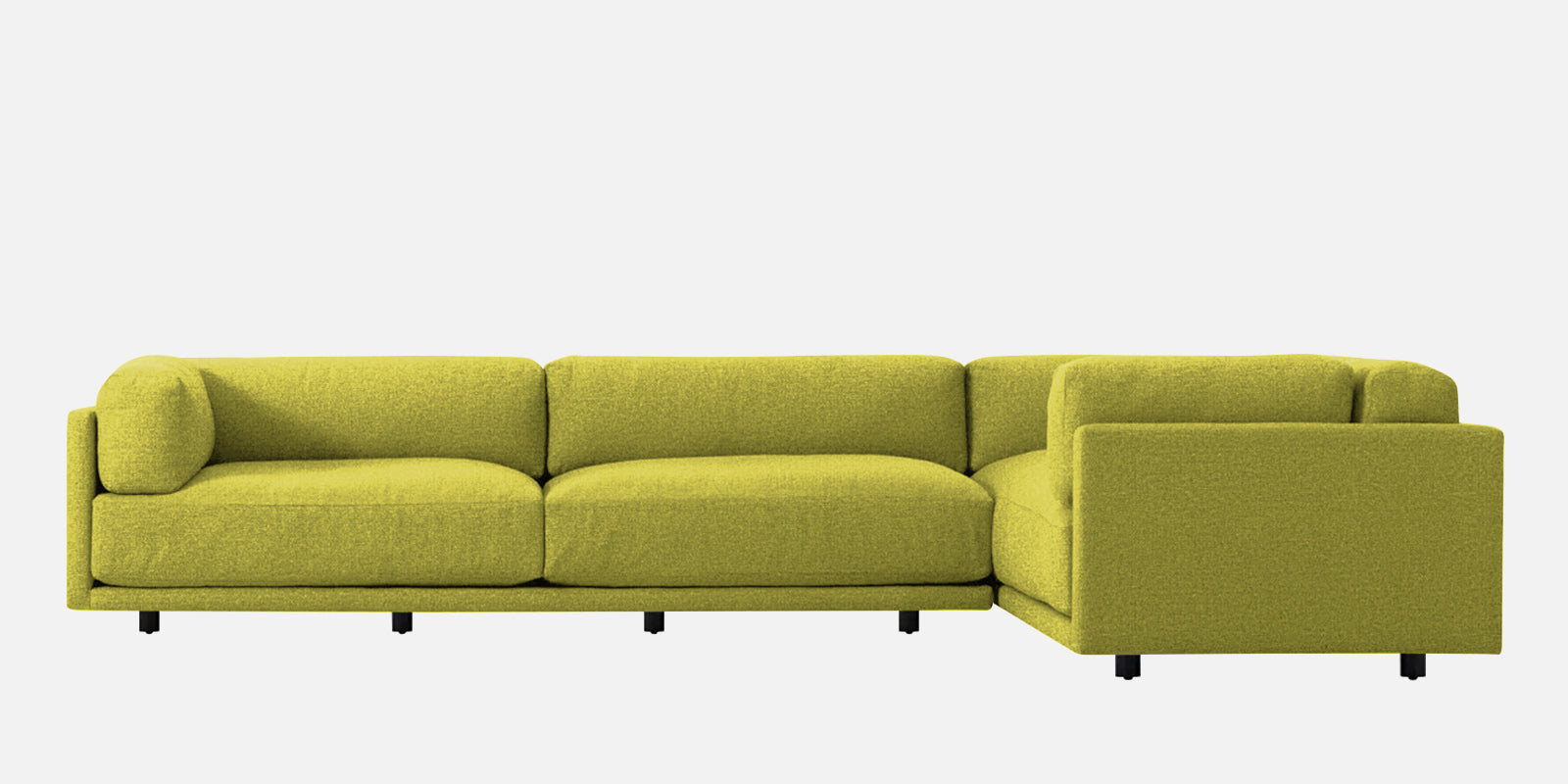 Nixon Fabric 6 Seater LHS Corner Sofa In Parrot Green Colour - Febonic Living
