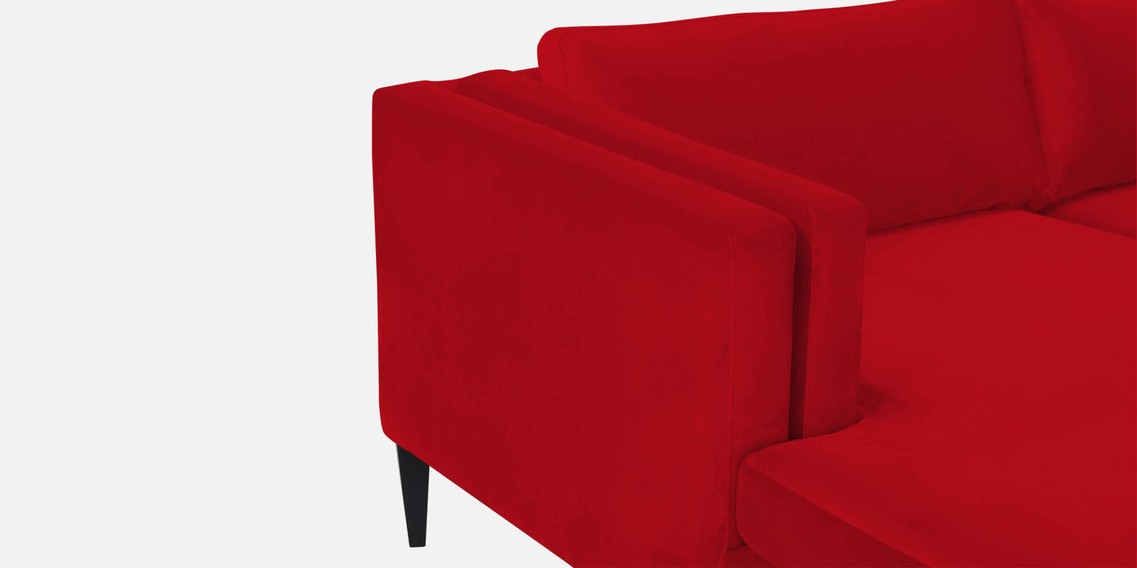 Jasper Velvet LHS Sectional Sofa (3+Lounger) In Berry Maroon Colour - Febonic Living