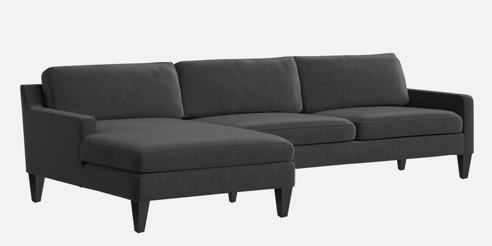 Jones Velvet RHS Sectional Sofa (3+Lounger) In Hory Grey Colour - Febonic Living