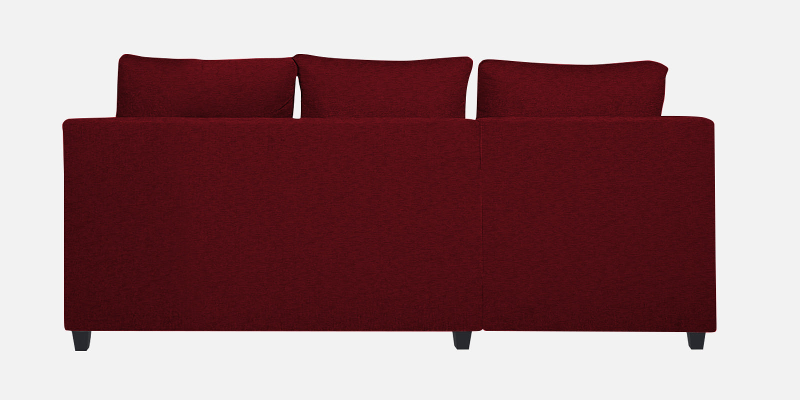 Nebula Fabric RHS Sectional Sofa (2+Lounger) In Ruby Red Colour - Febonic Living