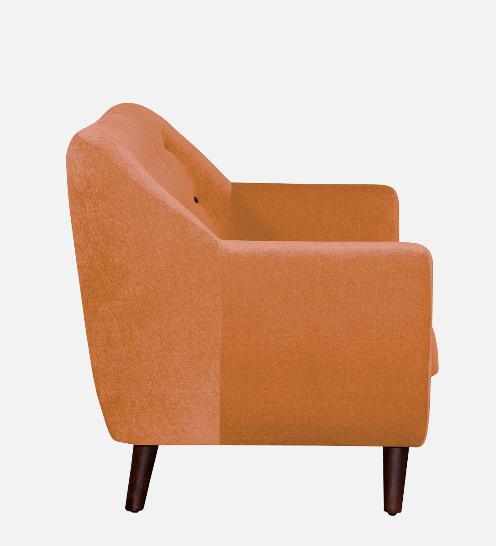 German Fabric 1 Seater Sofa In Dark Orange Colour - Febonic Living